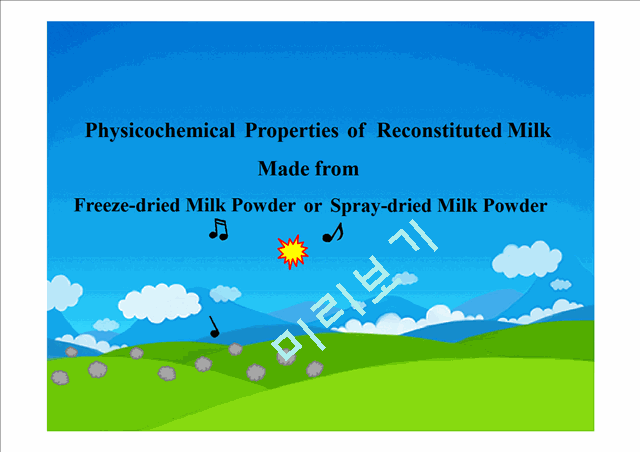 Physicochemical Properties of Reconstituted Milk Made from Freeze-dried Milk Powder or Spray-dried M   (1 )